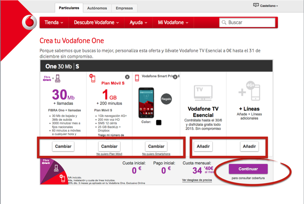 Vodafone call to action